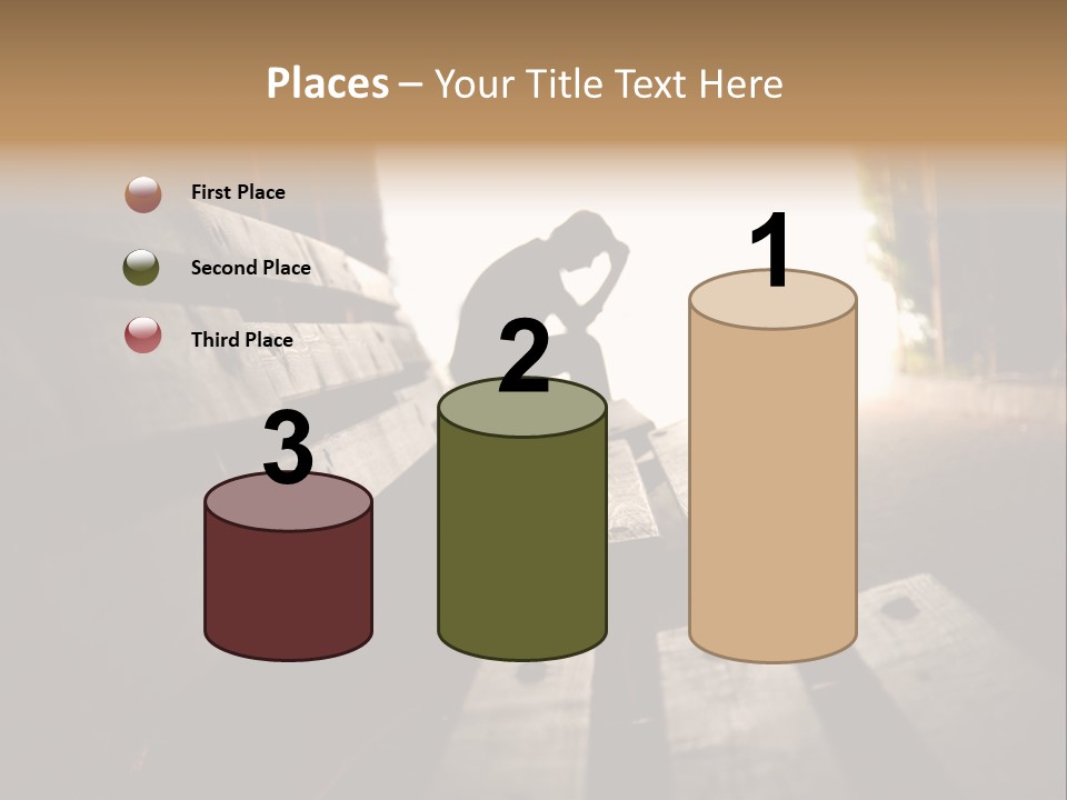 A Person Sitting On A Bench In A Tunnel PowerPoint Template
