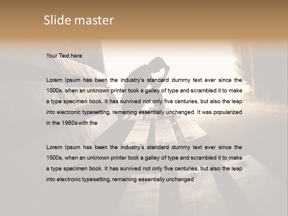A Person Sitting On A Bench In A Tunnel PowerPoint Template