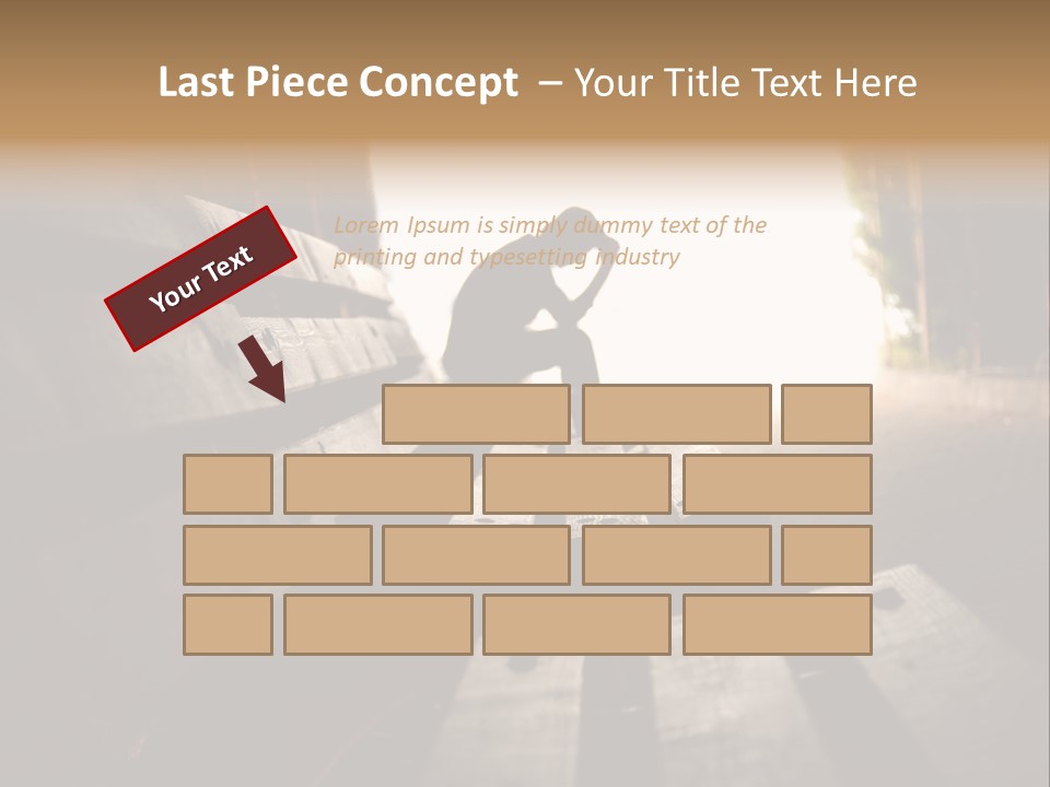 A Person Sitting On A Bench In A Tunnel PowerPoint Template