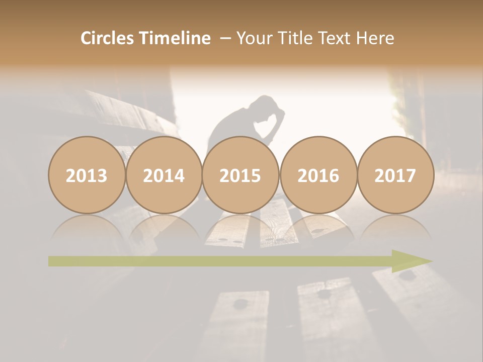 A Person Sitting On A Bench In A Tunnel PowerPoint Template