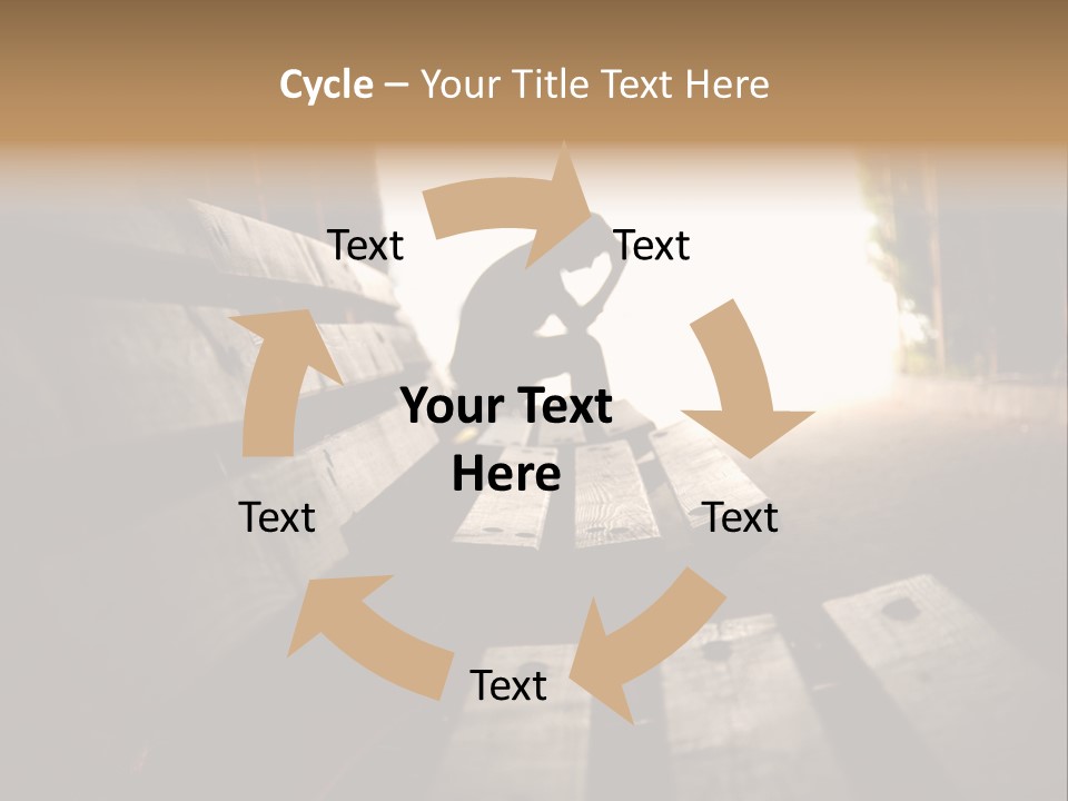 A Person Sitting On A Bench In A Tunnel PowerPoint Template