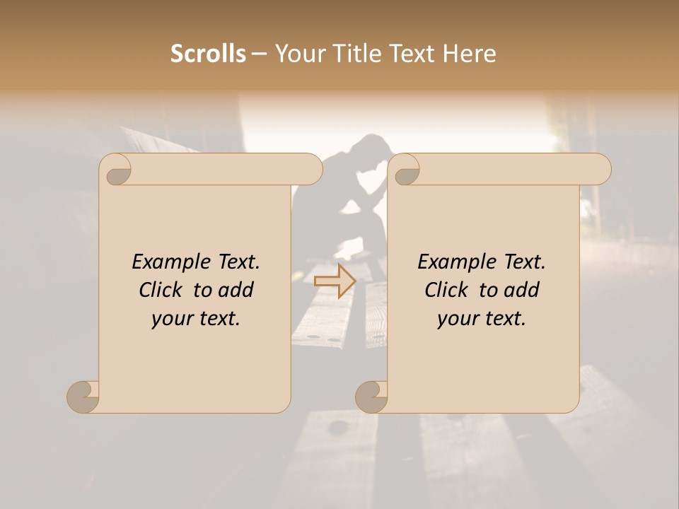 A Person Sitting On A Bench In A Tunnel PowerPoint Template