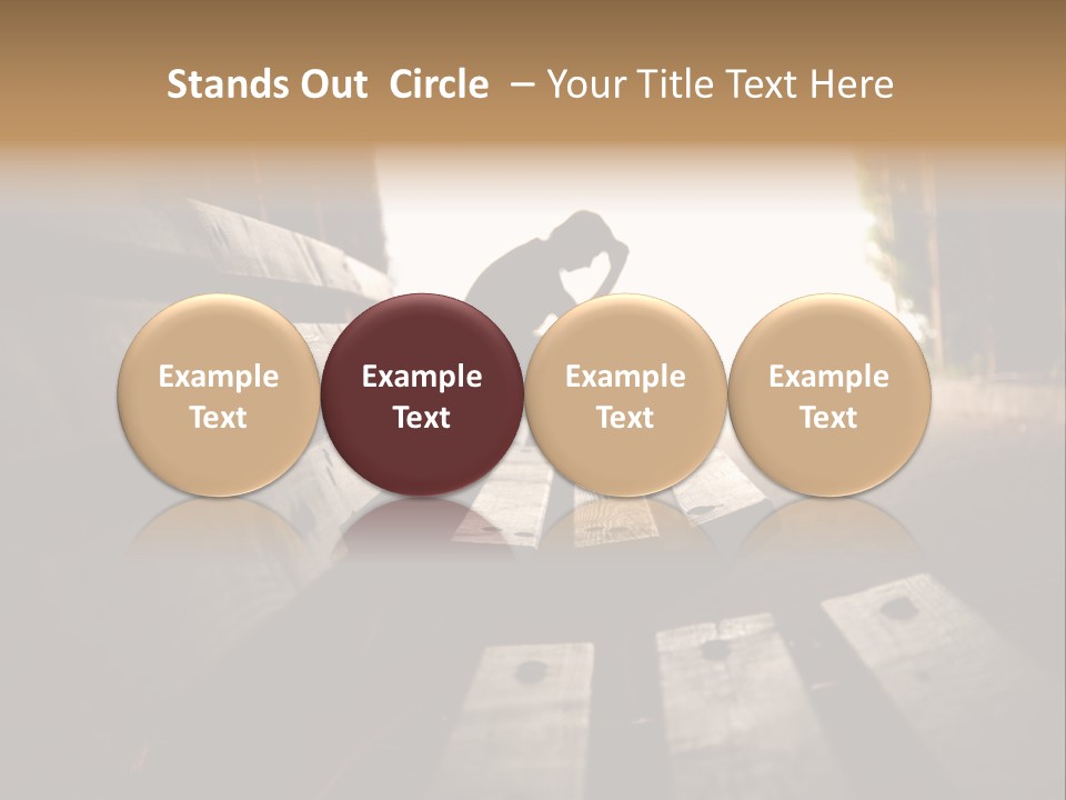 A Person Sitting On A Bench In A Tunnel PowerPoint Template