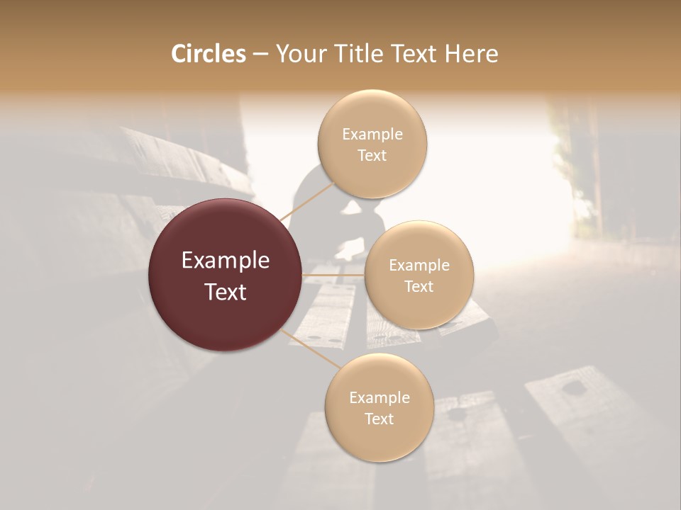 A Person Sitting On A Bench In A Tunnel PowerPoint Template
