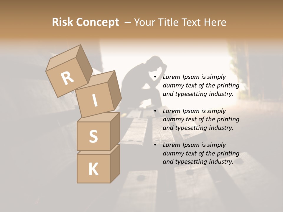 A Person Sitting On A Bench In A Tunnel PowerPoint Template