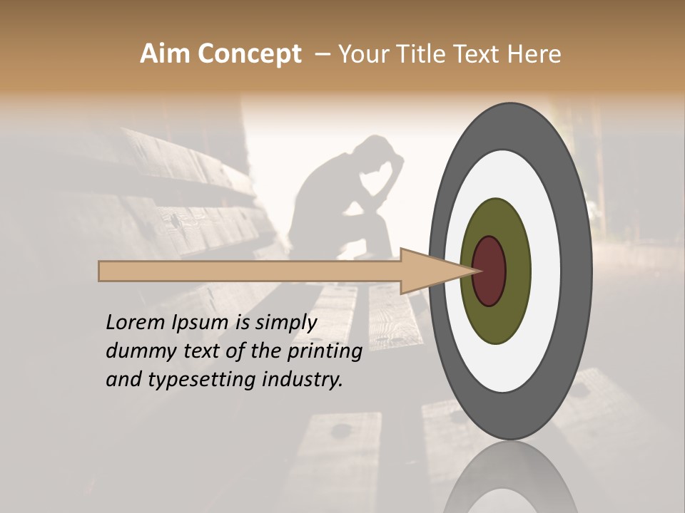 A Person Sitting On A Bench In A Tunnel PowerPoint Template