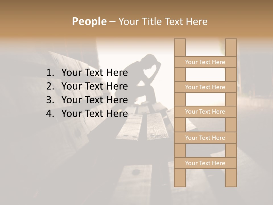 A Person Sitting On A Bench In A Tunnel PowerPoint Template