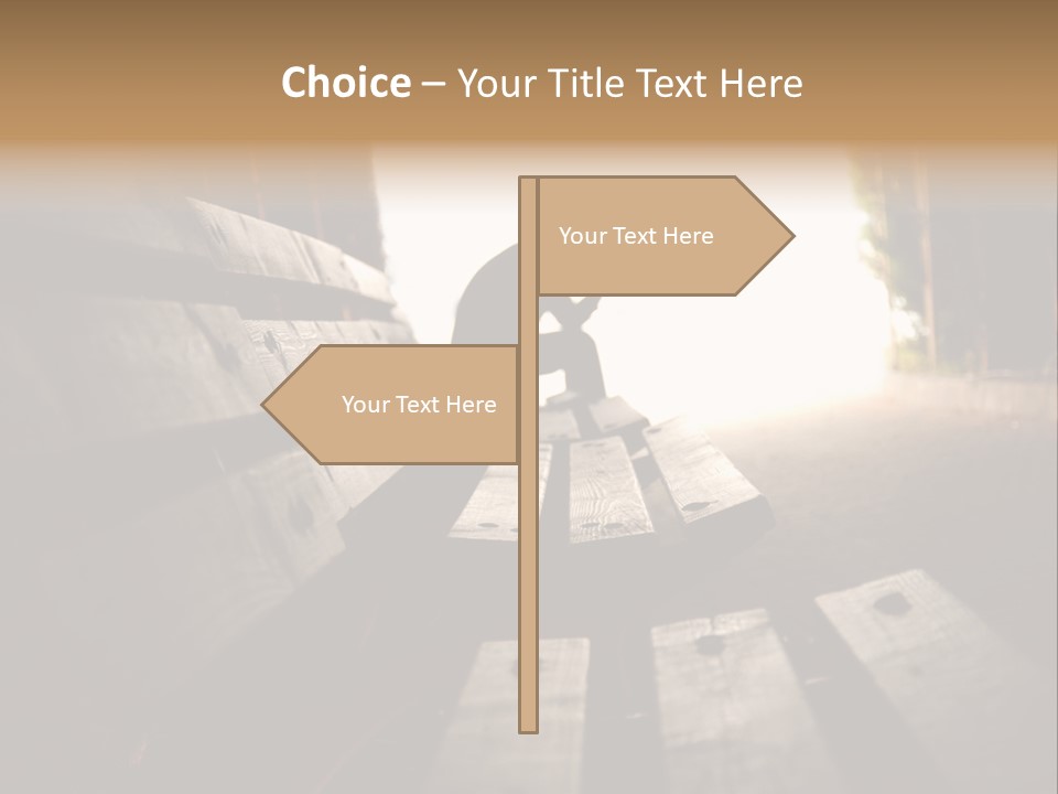 A Person Sitting On A Bench In A Tunnel PowerPoint Template