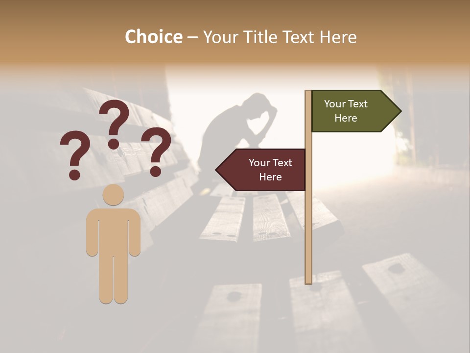 A Person Sitting On A Bench In A Tunnel PowerPoint Template