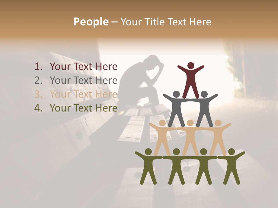 A Person Sitting On A Bench In A Tunnel PowerPoint Template