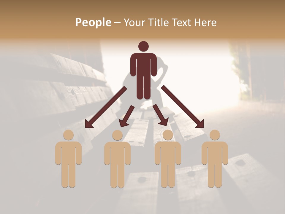 A Person Sitting On A Bench In A Tunnel PowerPoint Template