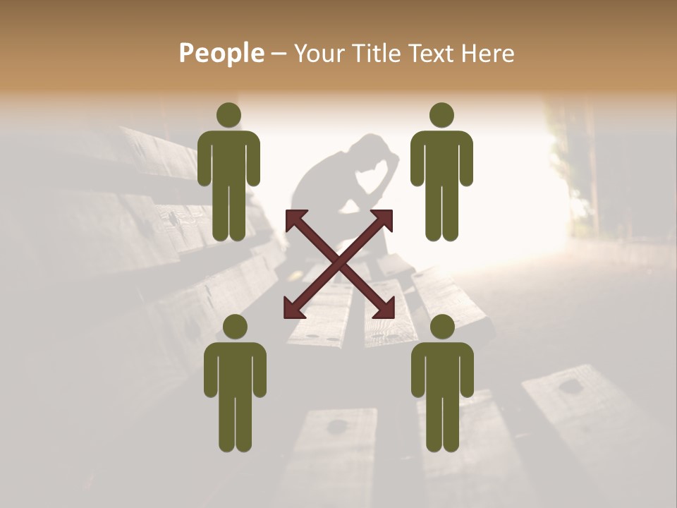 A Person Sitting On A Bench In A Tunnel PowerPoint Template