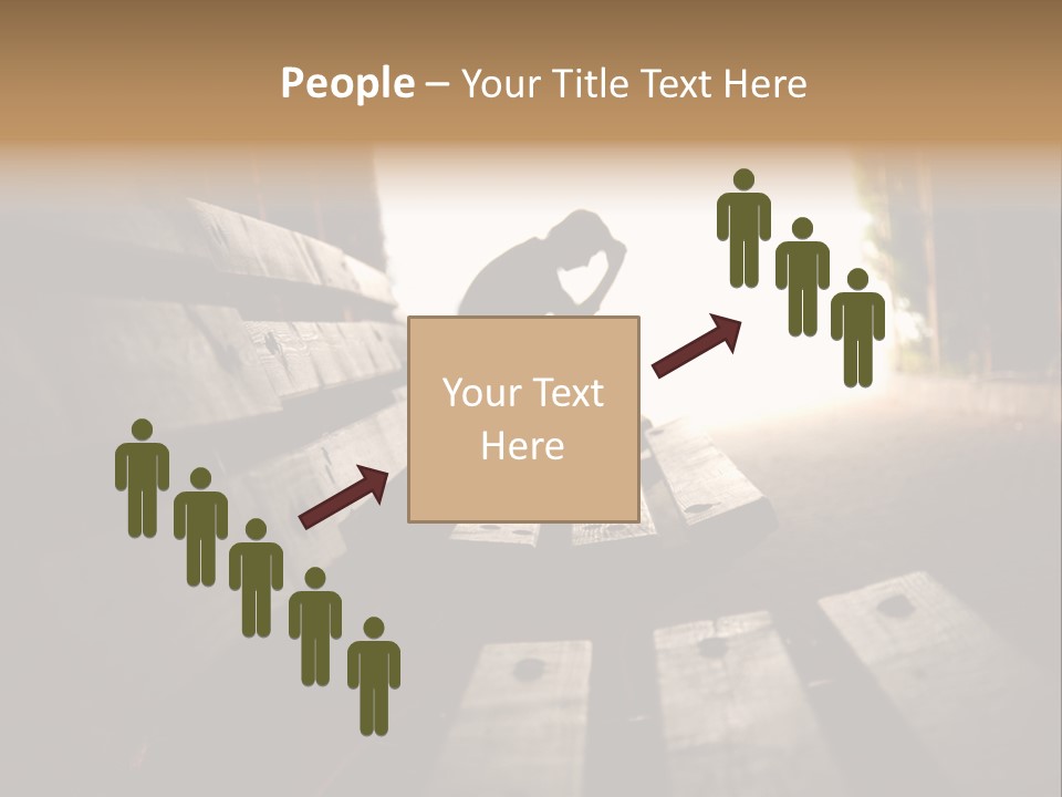 A Person Sitting On A Bench In A Tunnel PowerPoint Template