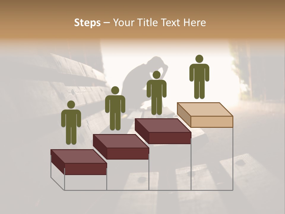 A Person Sitting On A Bench In A Tunnel PowerPoint Template
