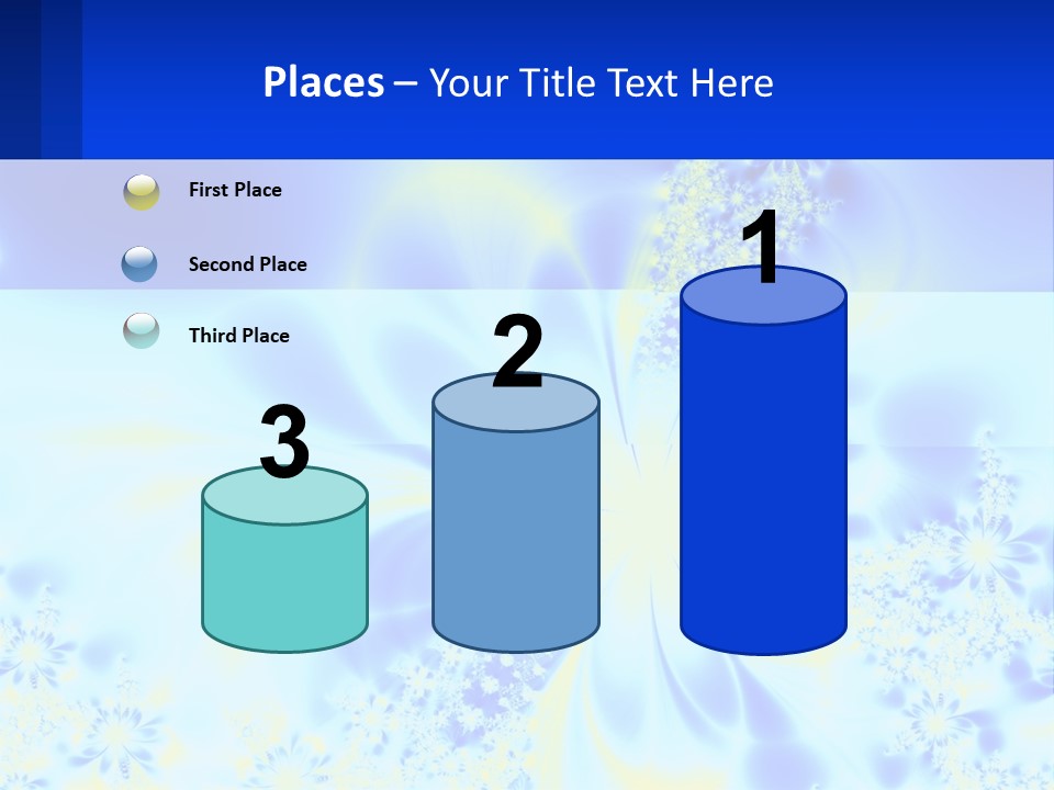 A Blue And Yellow Flower Powerpoint Presentation PowerPoint Template