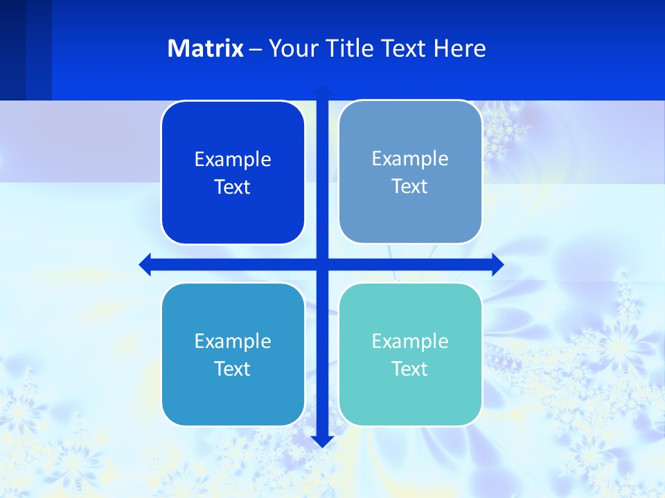 A Blue And Yellow Flower Powerpoint Presentation PowerPoint Template