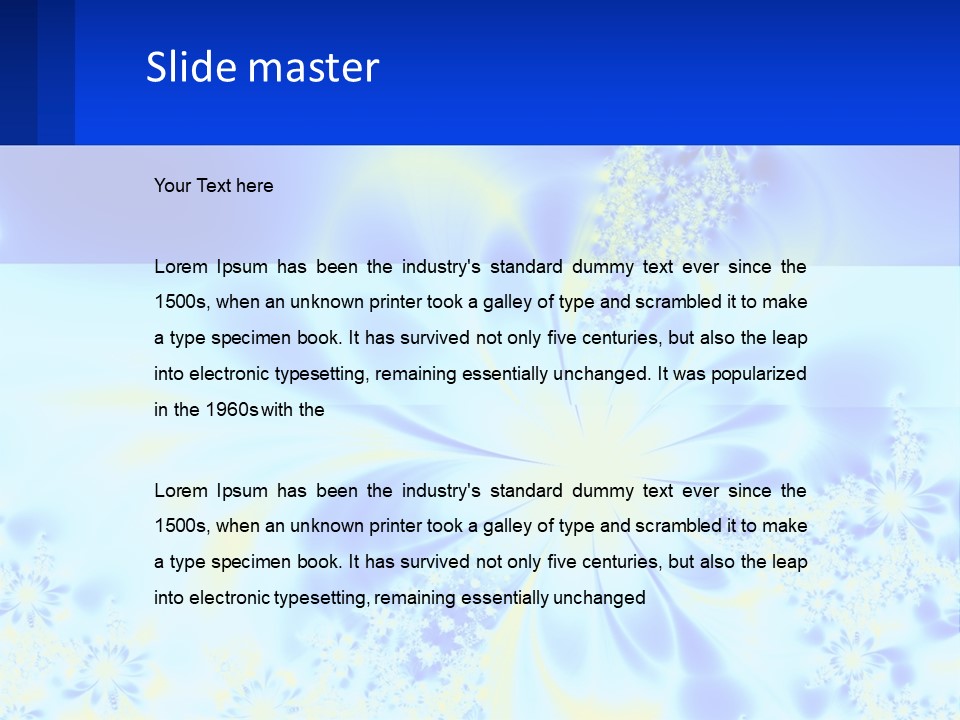 A Blue And Yellow Flower Powerpoint Presentation PowerPoint Template