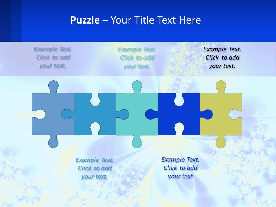 A Blue And Yellow Flower Powerpoint Presentation PowerPoint Template