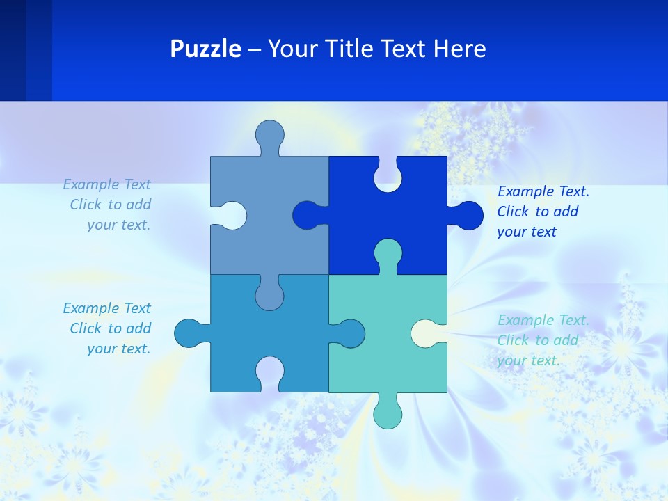 A Blue And Yellow Flower Powerpoint Presentation PowerPoint Template