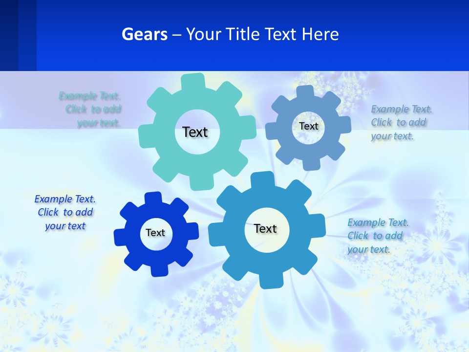 A Blue And Yellow Flower Powerpoint Presentation PowerPoint Template