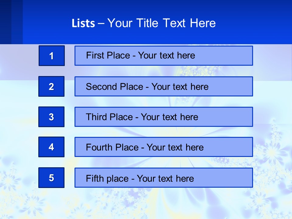 A Blue And Yellow Flower Powerpoint Presentation PowerPoint Template