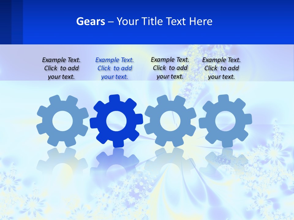 A Blue And Yellow Flower Powerpoint Presentation PowerPoint Template