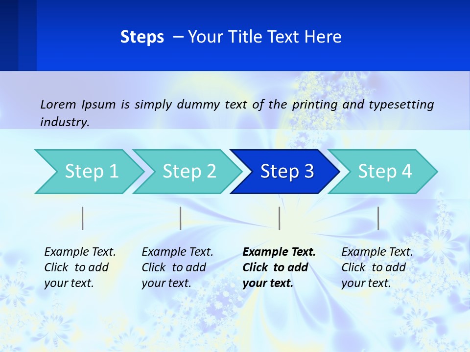 A Blue And Yellow Flower Powerpoint Presentation PowerPoint Template