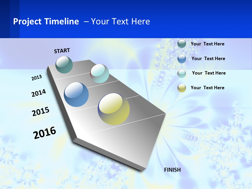 A Blue And Yellow Flower Powerpoint Presentation PowerPoint Template