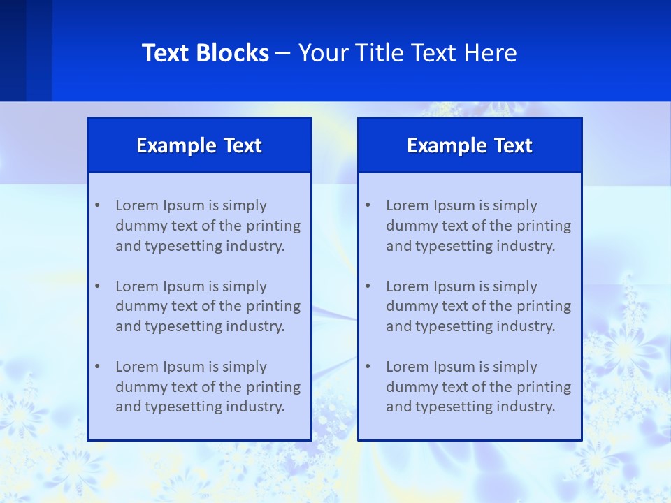 A Blue And Yellow Flower Powerpoint Presentation PowerPoint Template