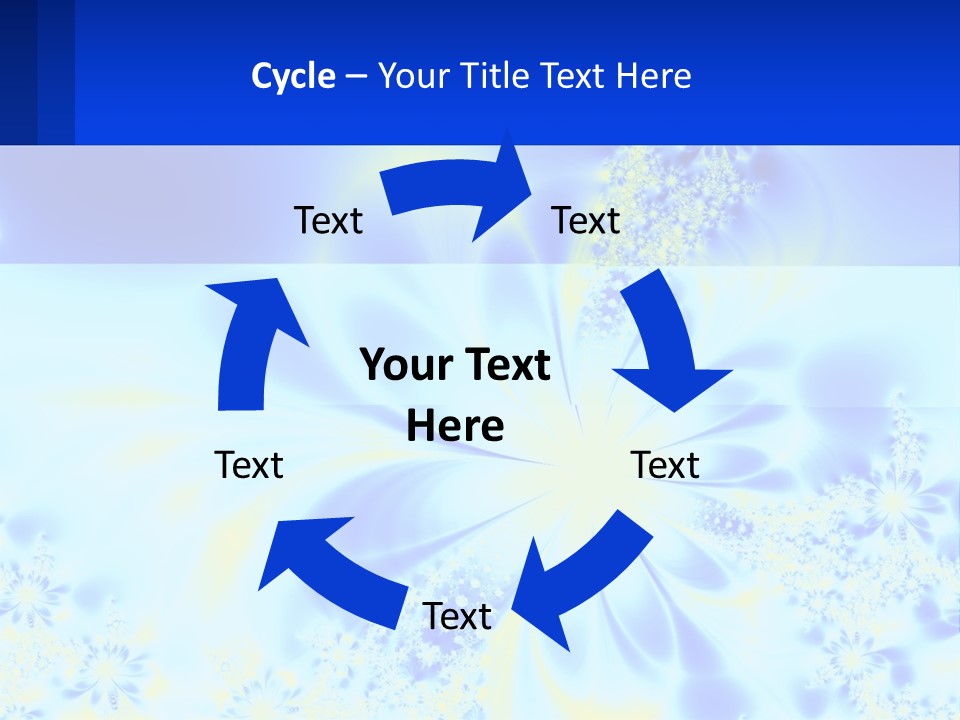 A Blue And Yellow Flower Powerpoint Presentation PowerPoint Template