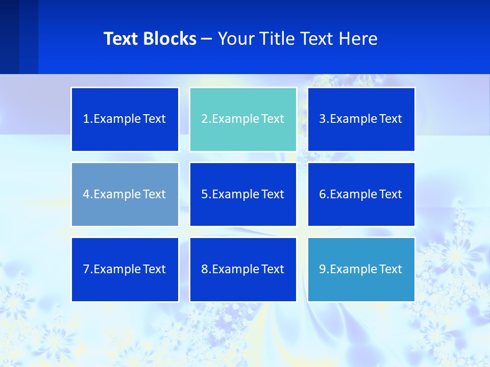 A Blue And Yellow Flower Powerpoint Presentation PowerPoint Template