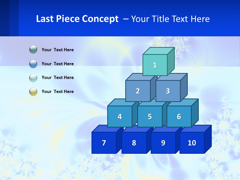 A Blue And Yellow Flower Powerpoint Presentation PowerPoint Template