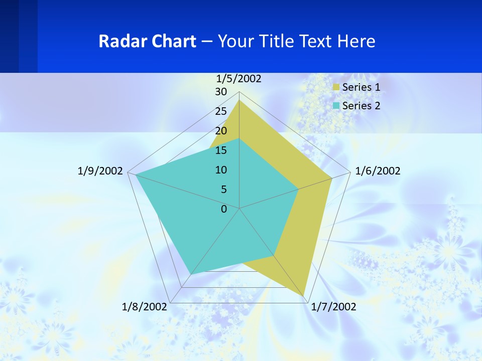 A Blue And Yellow Flower Powerpoint Presentation PowerPoint Template