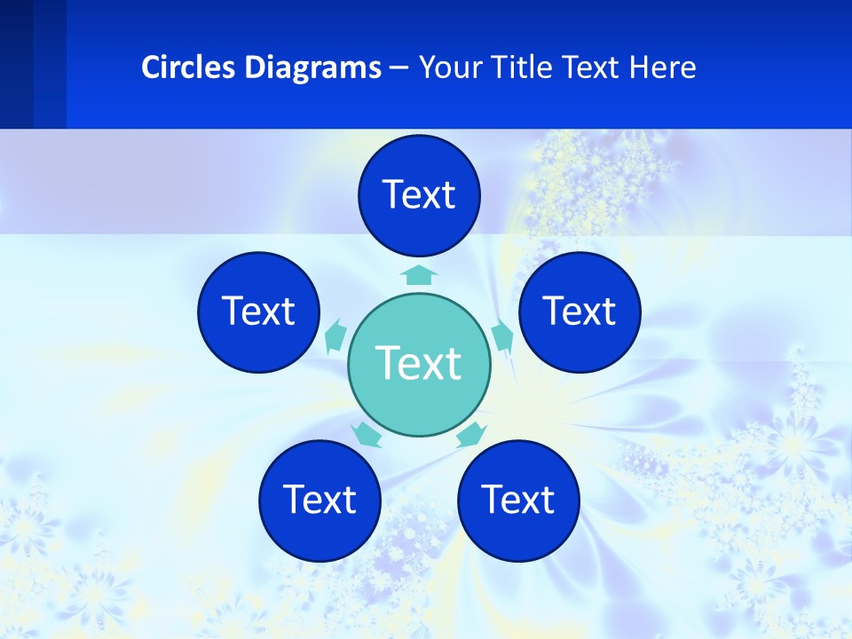 A Blue And Yellow Flower Powerpoint Presentation PowerPoint Template