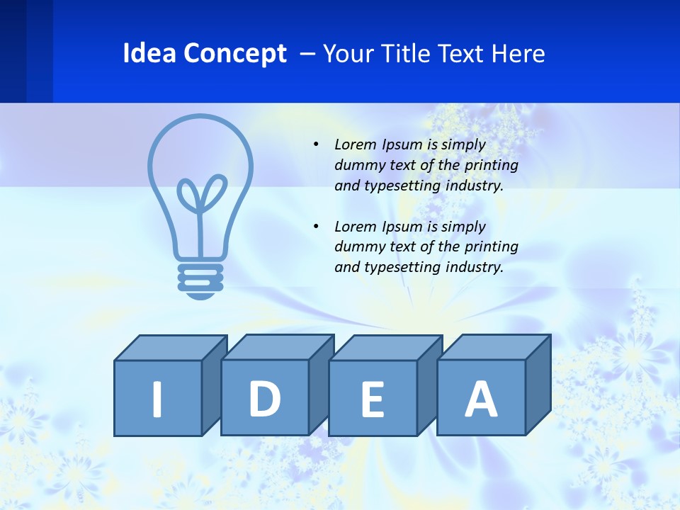 A Blue And Yellow Flower Powerpoint Presentation PowerPoint Template