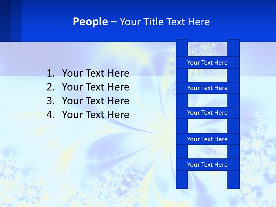A Blue And Yellow Flower Powerpoint Presentation PowerPoint Template