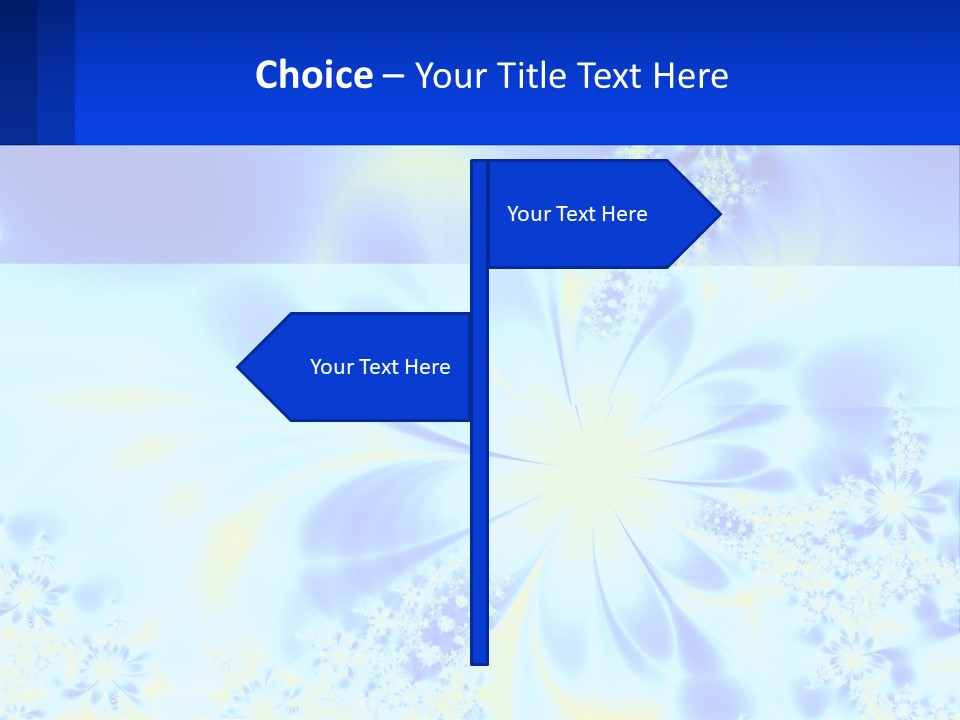A Blue And Yellow Flower Powerpoint Presentation PowerPoint Template