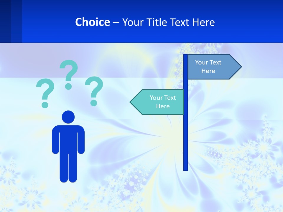 A Blue And Yellow Flower Powerpoint Presentation PowerPoint Template