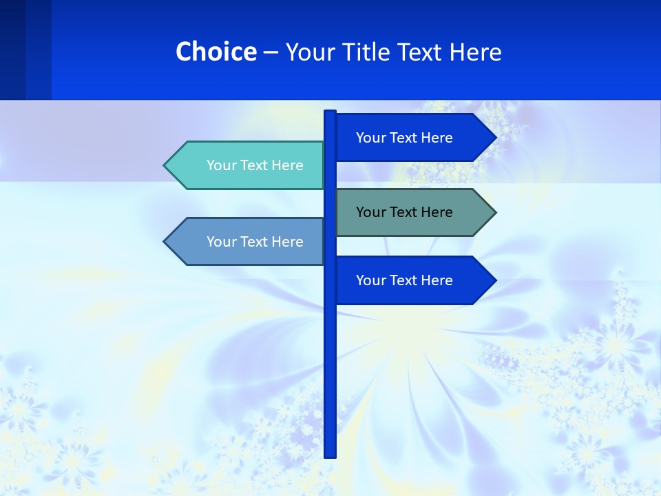 A Blue And Yellow Flower Powerpoint Presentation PowerPoint Template