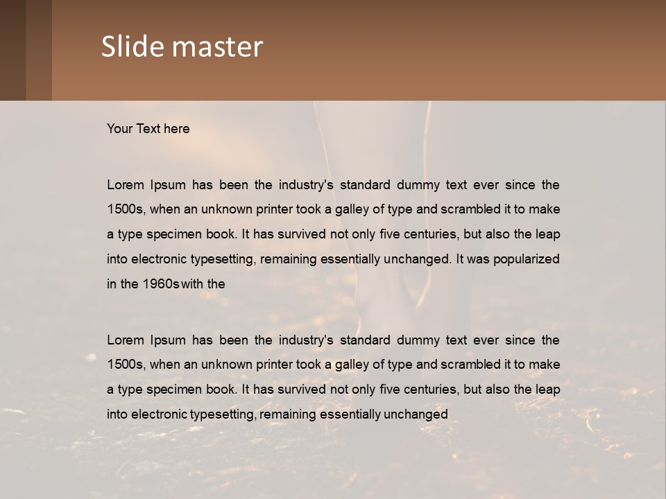 A Woman Walking Down A Dirt Road With Her Foot In The Air PowerPoint Template