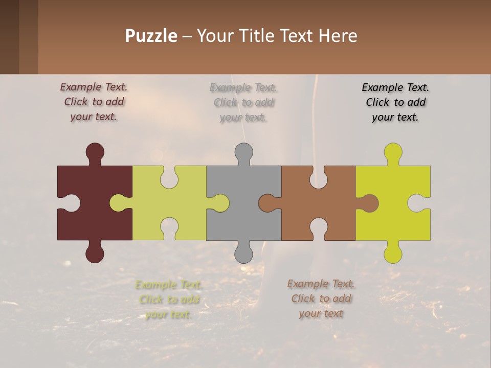 A Woman Walking Down A Dirt Road With Her Foot In The Air PowerPoint Template