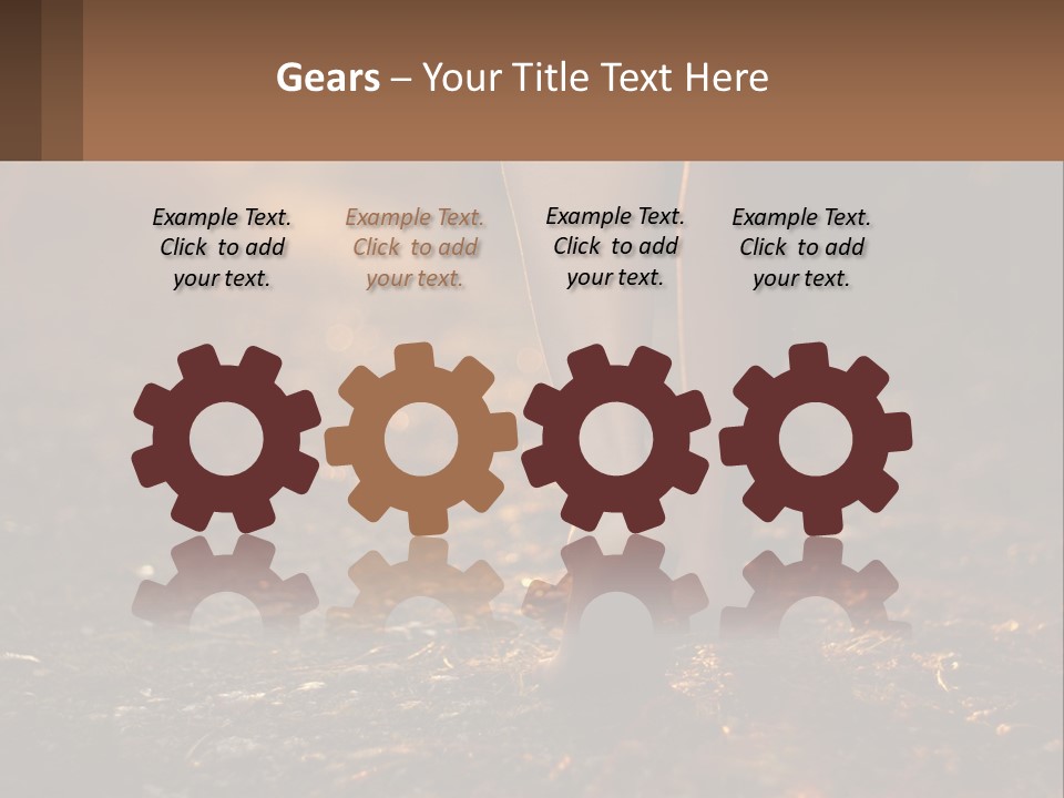 A Woman Walking Down A Dirt Road With Her Foot In The Air PowerPoint Template