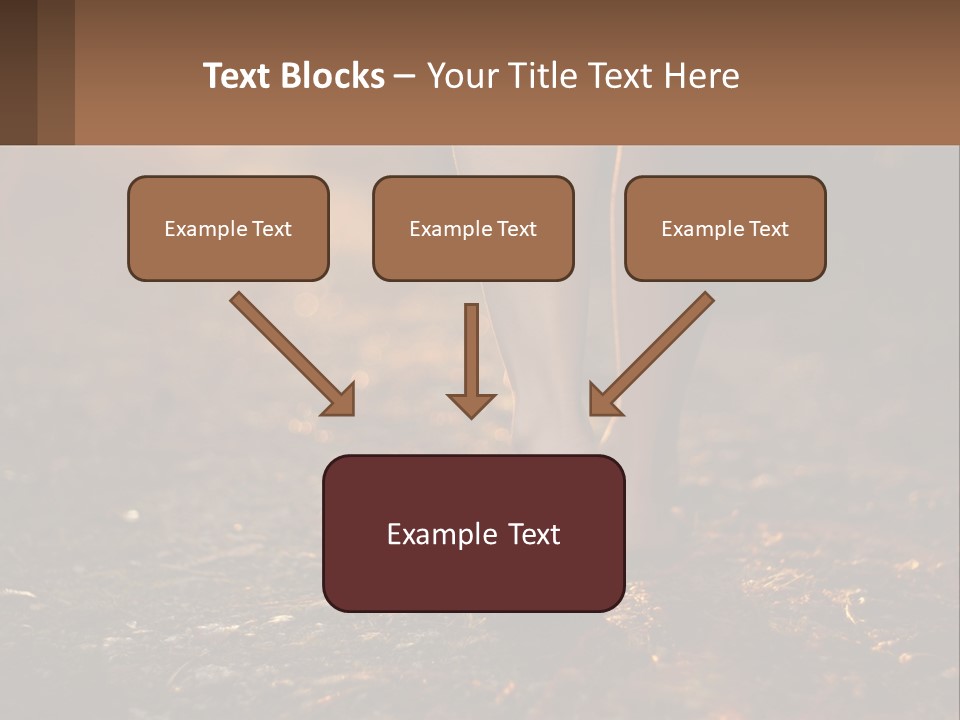 A Woman Walking Down A Dirt Road With Her Foot In The Air PowerPoint Template