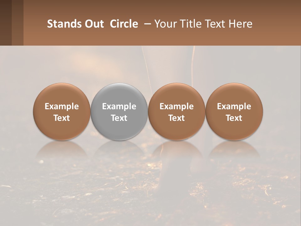 A Woman Walking Down A Dirt Road With Her Foot In The Air PowerPoint Template