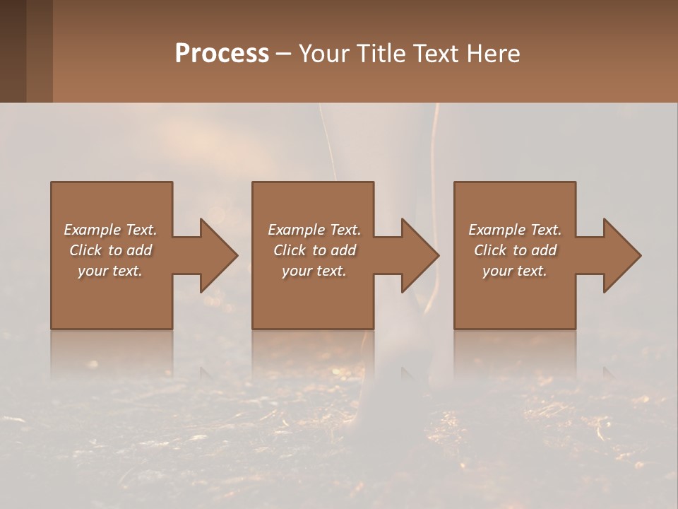 A Woman Walking Down A Dirt Road With Her Foot In The Air PowerPoint Template