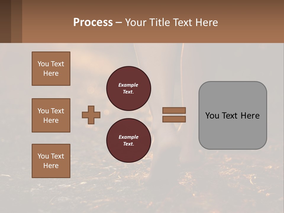 A Woman Walking Down A Dirt Road With Her Foot In The Air PowerPoint Template