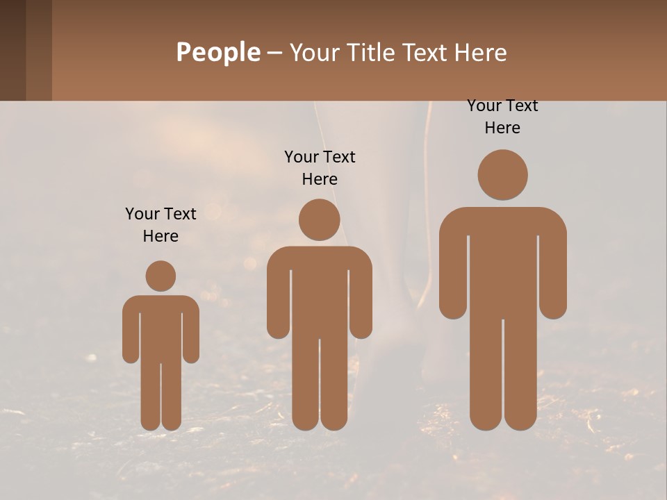 A Woman Walking Down A Dirt Road With Her Foot In The Air PowerPoint Template