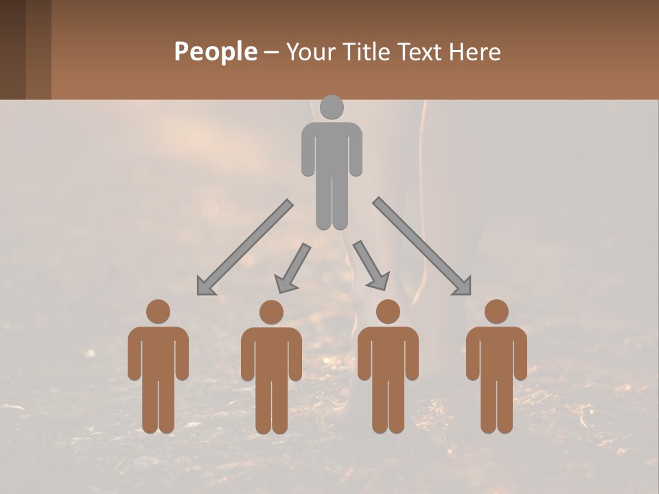 A Woman Walking Down A Dirt Road With Her Foot In The Air PowerPoint Template