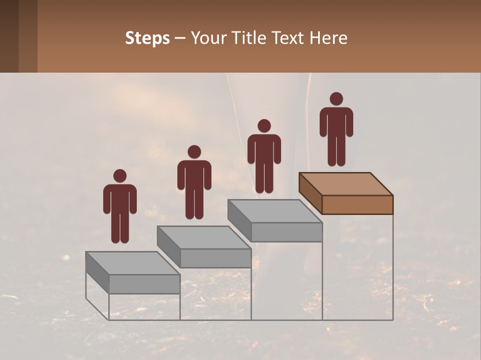 A Woman Walking Down A Dirt Road With Her Foot In The Air PowerPoint Template