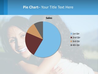 A Mother And Daughter Are Smiling For The Camera PowerPoint Template